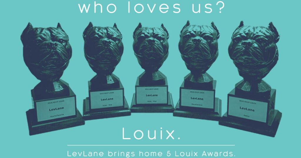 LevLane Wins Five Trophies from Art Directors Club of Philadelphia’s 2016 Louix Awards
